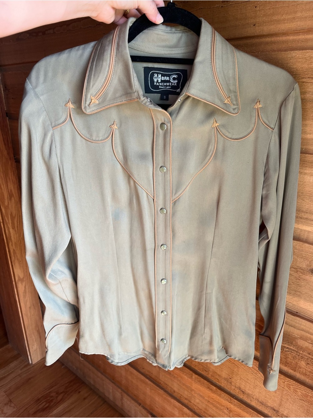 H BAR C - Women’s Lake Tahoe Pearl Snap Button-Front Western Shirt in Green